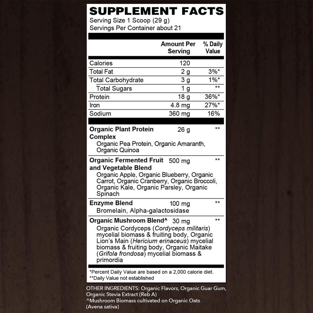 SOTRU Organic Vegan Protein Powder - Whole Food