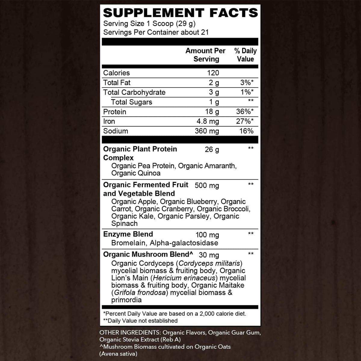 SOTRU Organic Vegan Protein Powder - Whole Food