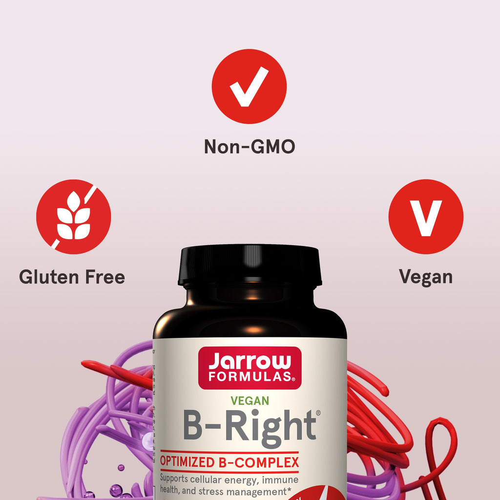 Jarrow Formulas B-Right Vitamin B Complex - 1200 Vegetarian Capsules - image 4