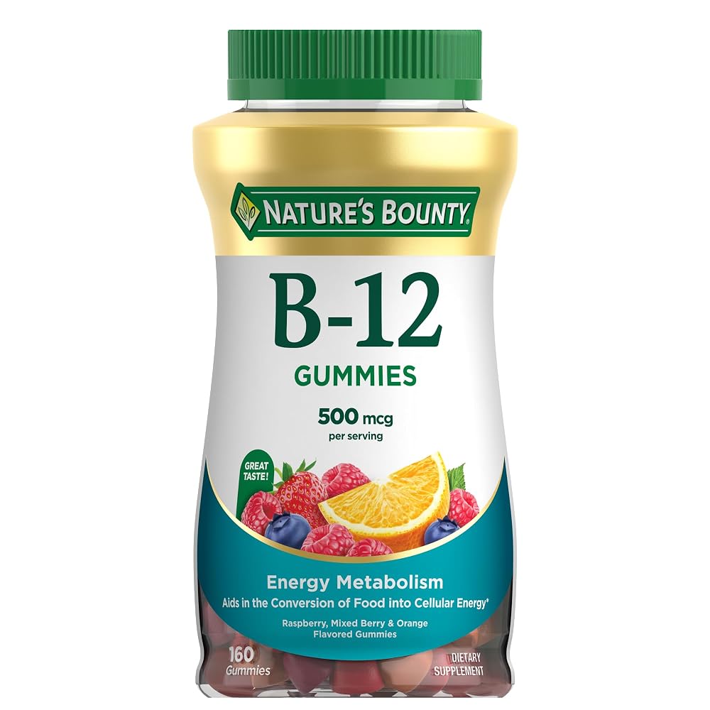 Nature's Bounty Vitamin B12 500mcg Gummies Mixed Berry - 160 Count
