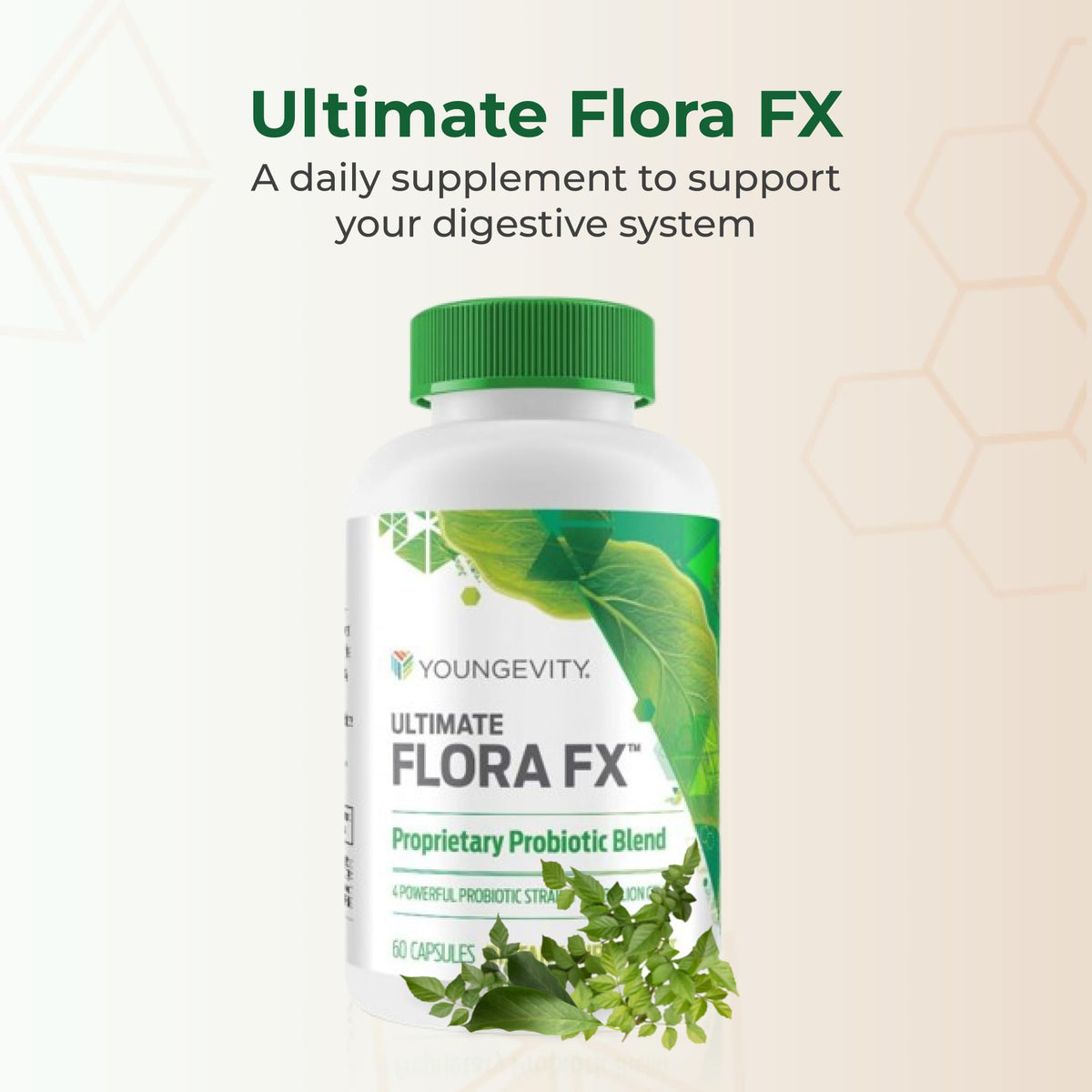 Youngevity Ultimate Flora FX Prebiotic Probiotic 4 Billion CFU - 60 Capsules - image 2
