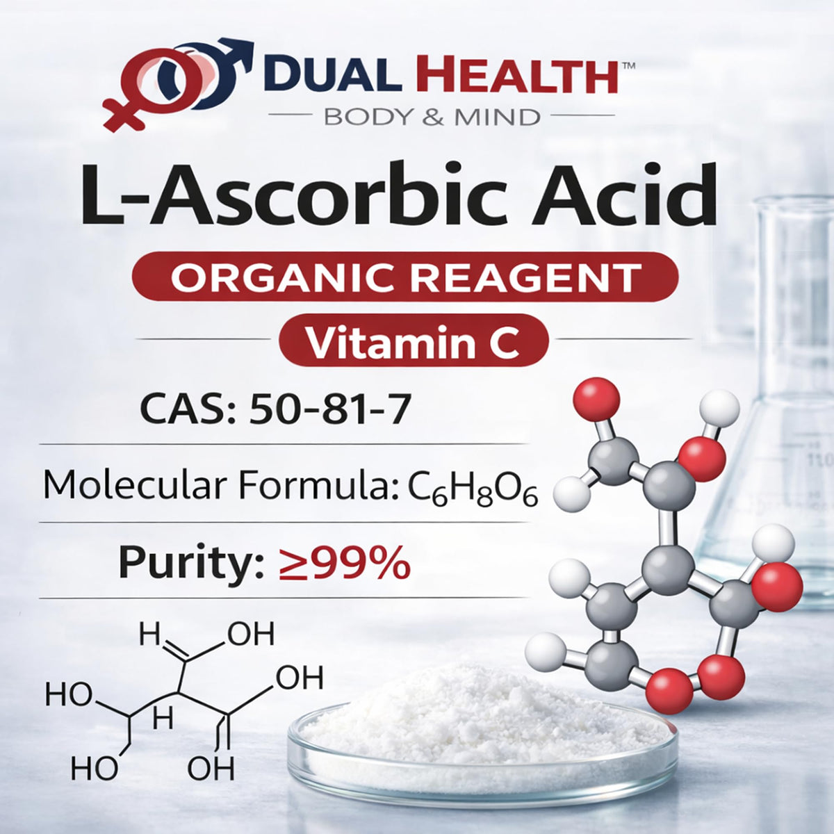 Dual Health Body & Mind L-Ascorbic Acid Powder