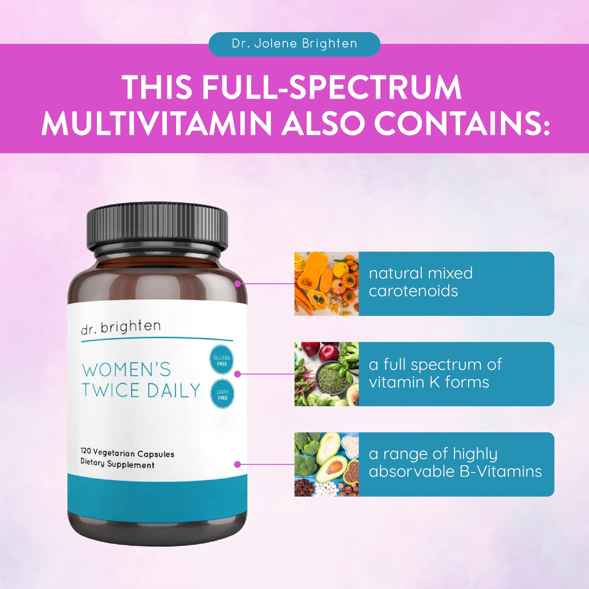 Dr. Brighten Women's Twice Daily Multivitamin - 120 Capsules - image 4