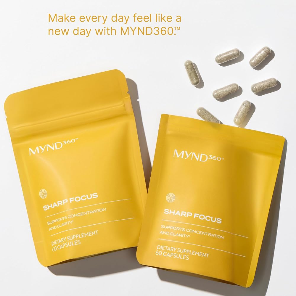Nu Skin MYND360 Sharp Focus Brain Supplement - 60 Capsules - image 5