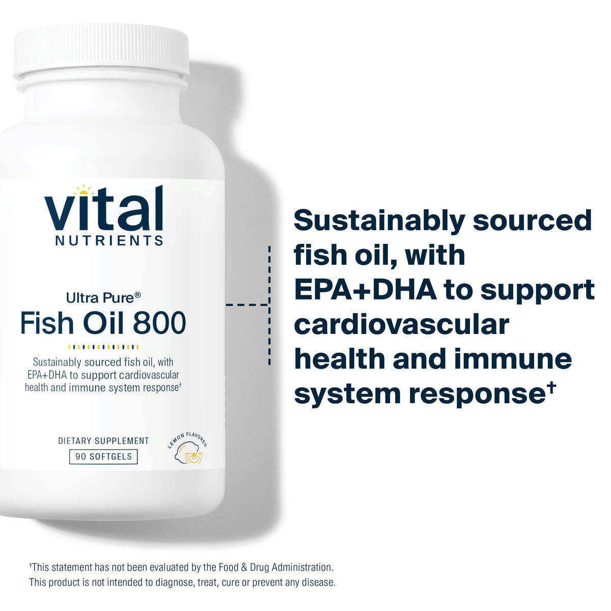 Vital Nutrients Ultra Pure Fish Oil 800 - 90 Softgels - image 3