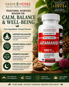 Vadik Herbs Jatamansi Capsules 1000mg for Sleep - 100 Vegetarian Capsules - image 3