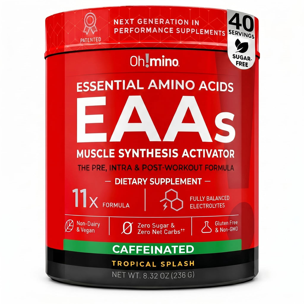 Oh!mino Ohmino BCAA + EAA Powder, Amino Acid Supplement, 40 Servings