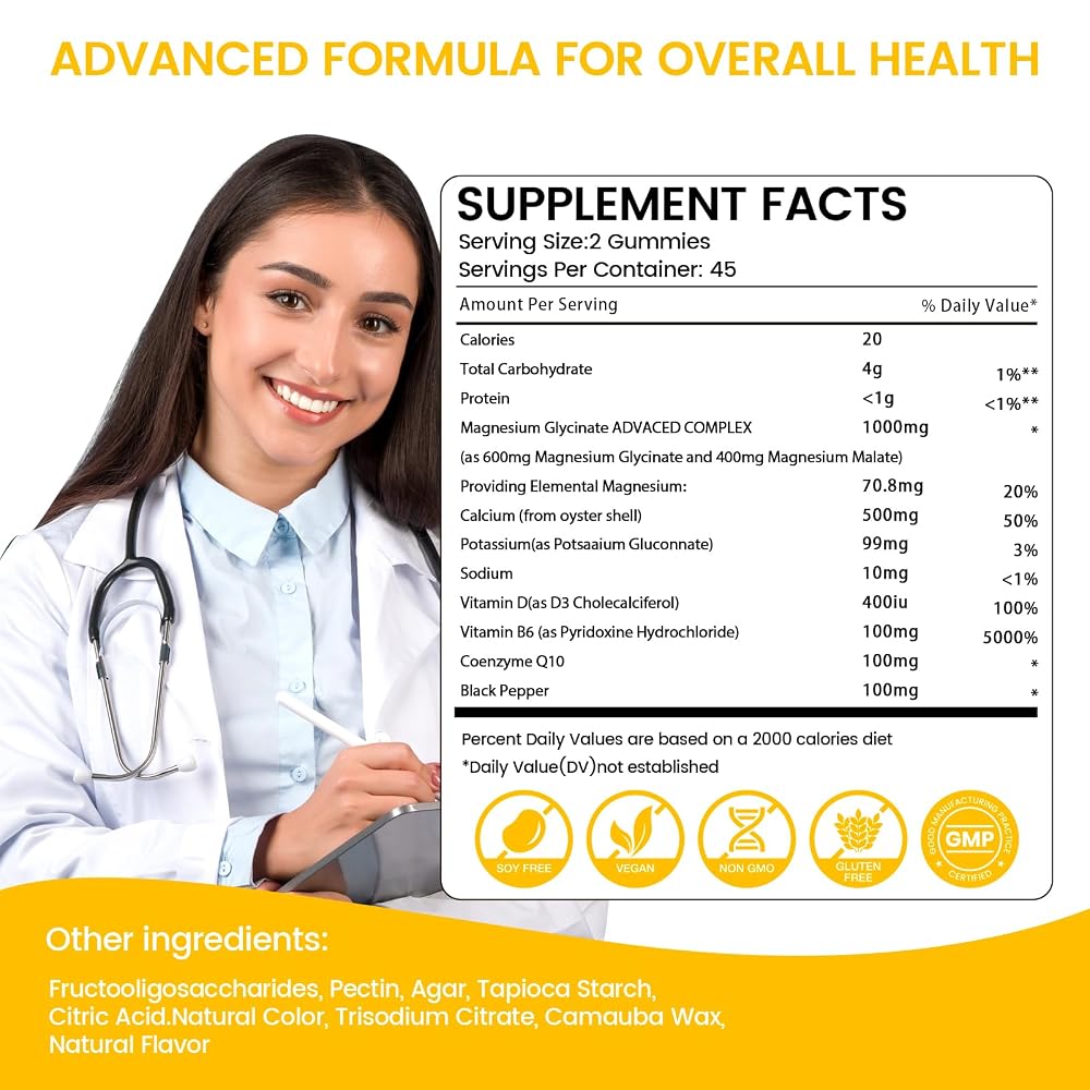 maxmedix Magnesium Glycinate Gummies 1000mg