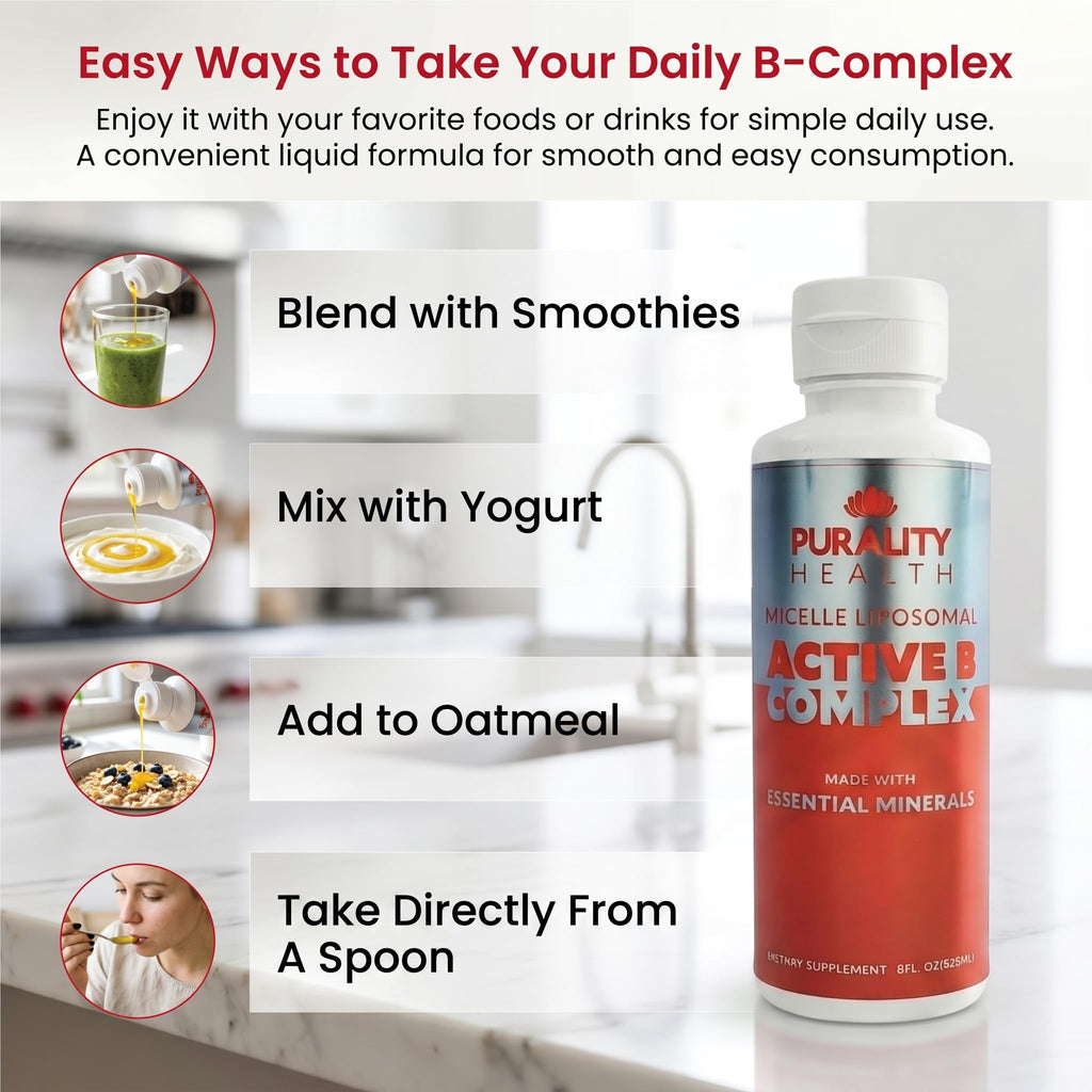 PURALITY HEALTH Liposomal Vitamin B Complex Liquid for Daily Energy - 8 Fl Oz - image 7