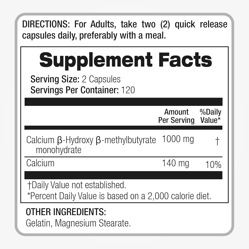 FITO MEDIC'S HMB 1000 mg Free Acid - 240 Capsules - image 3
