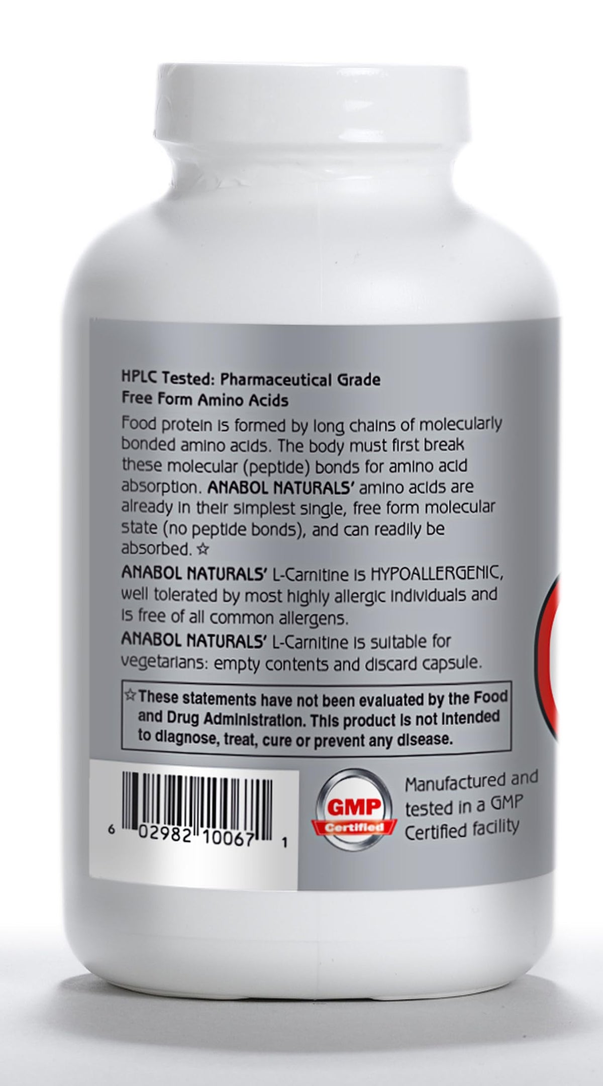 Anabol Naturals L-Carnitine 500mg - 120 Capsules - image 2