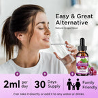 2 Pack Magnesium Glycinate Liquid Drops, Magnesium Glycinate Supplement 500mg with Calcium, Zinc, Vitamin B6, D3, L-Theanine, Omega 3 for Sleep, Mood, Stress Relief, Bone, Muscle, Grape Flavor 4 Fl Oz - image 6
