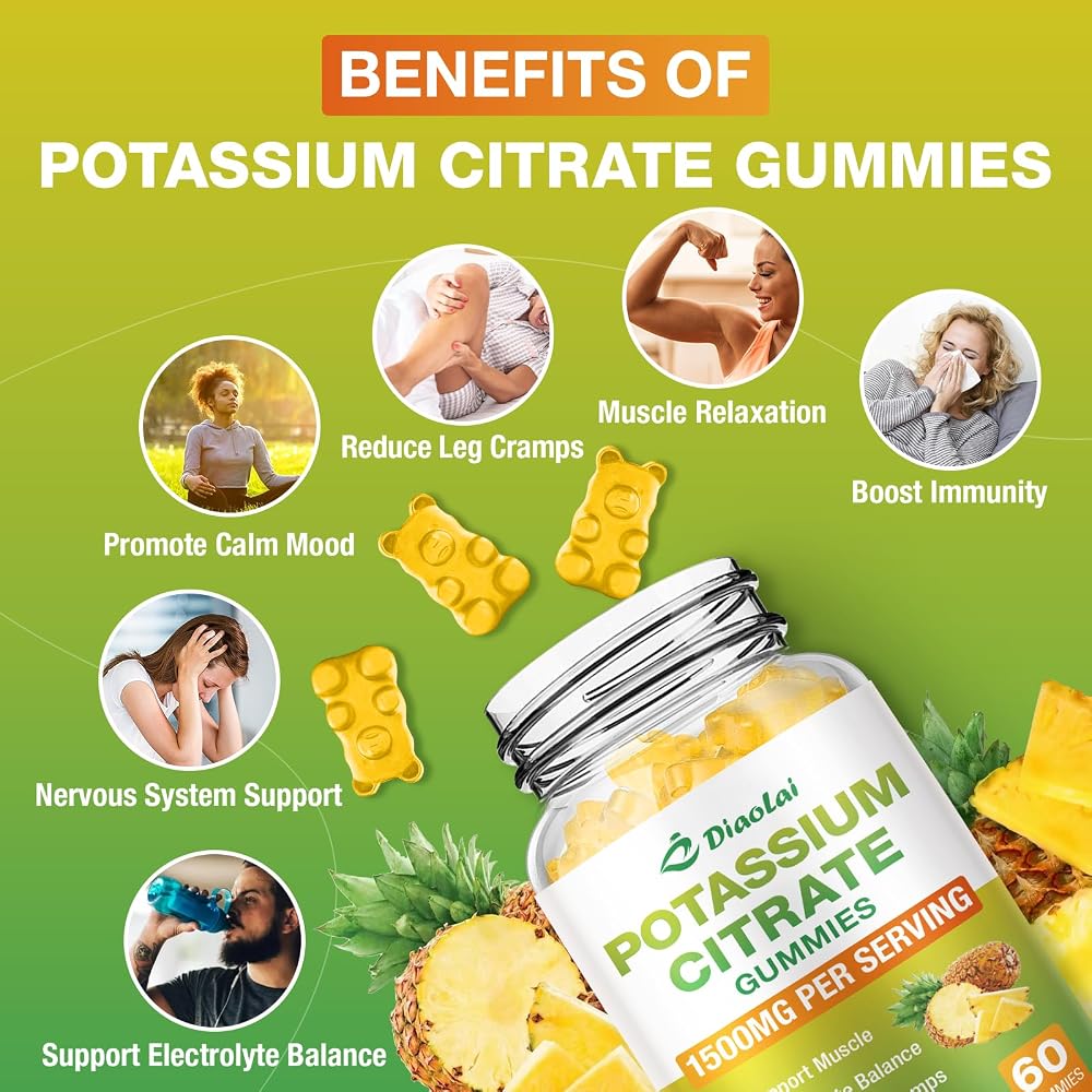 DIAOLAI Potassium Citrate 1200mg Gummies