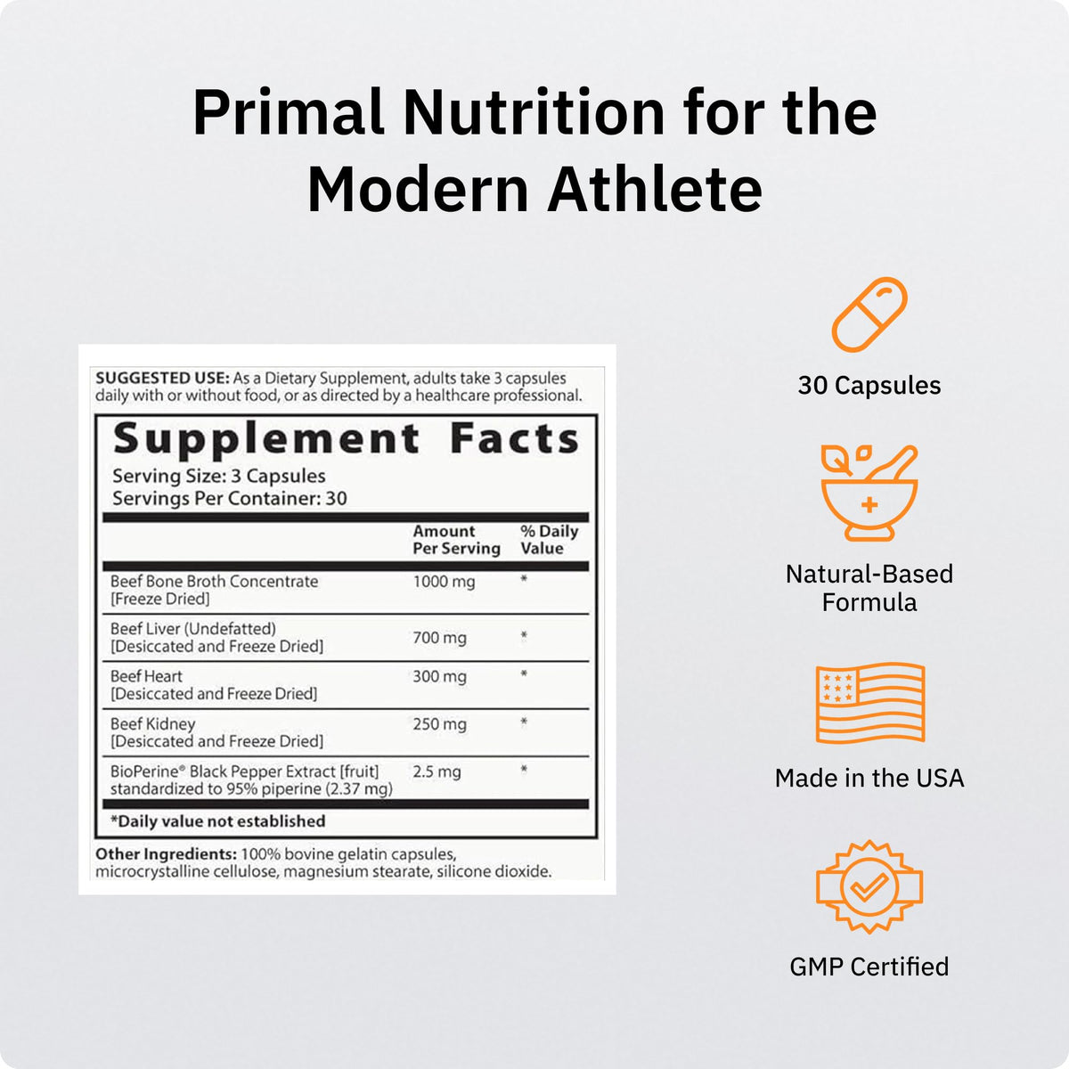 SaltWrap Organ Therapy Grass Fed Beef Complex - 90 Capsules - image 3