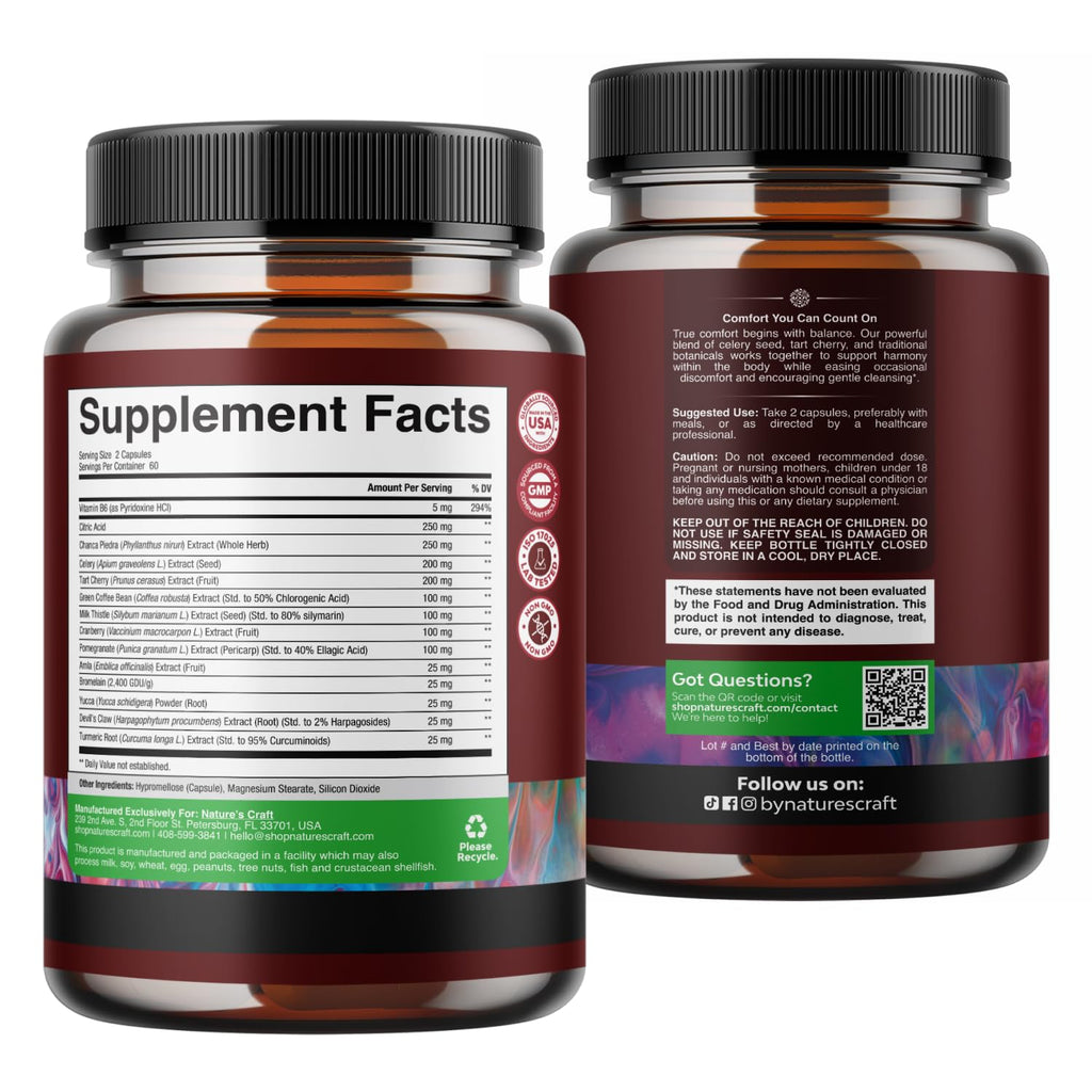 Natures Craft Uric Acid Cleanse Support with Green Coffee Beans - 120 Capsules - image 9