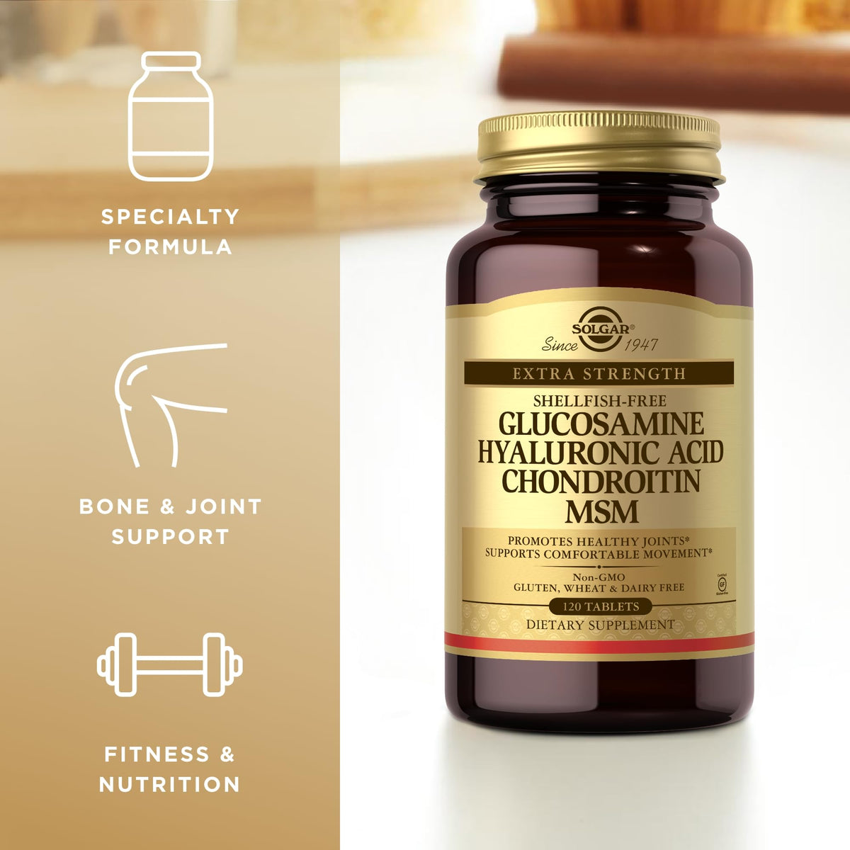 Solgar Glucosamine Hyaluronic Acid Chondroitin MSM - 240 Tablets - image 4