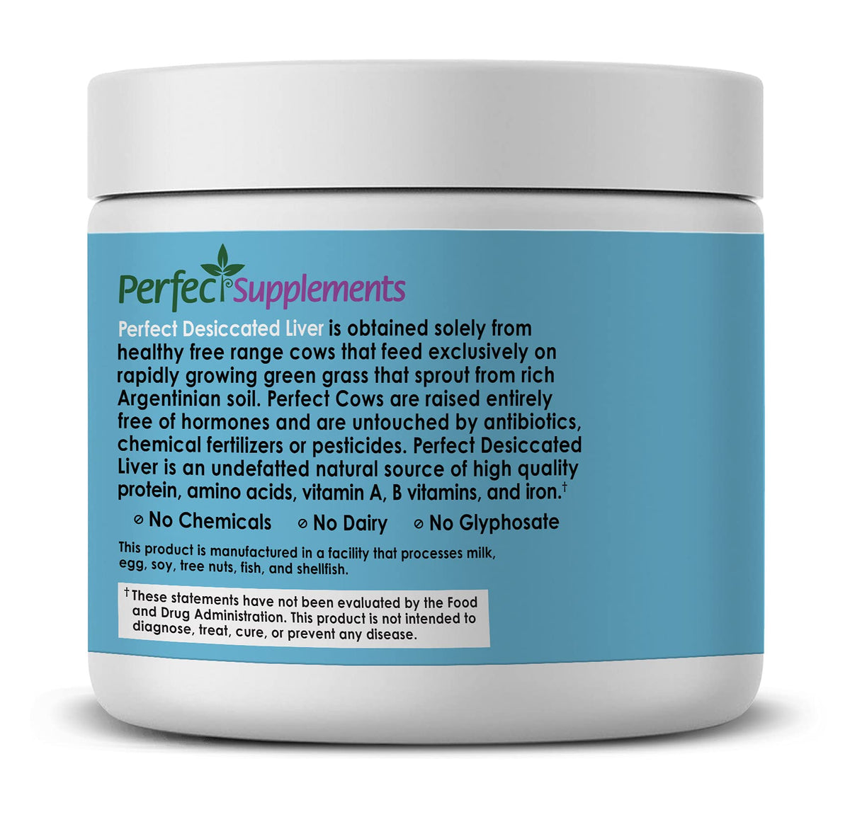 Perfect Supplements Desiccated Liver Powder - 180 Grams - image 3