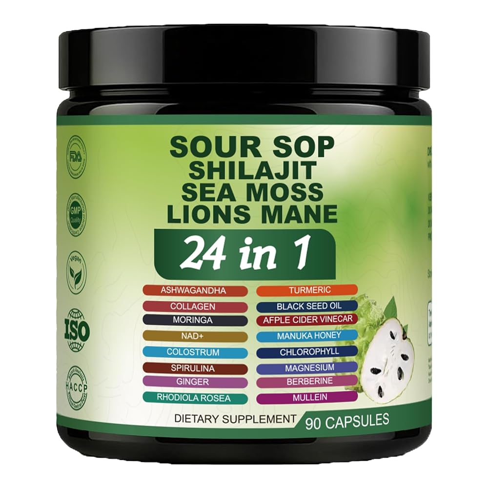 Nukupuns Soursop Graviola Capsules 24-in-1 Blend - 90 Capsules