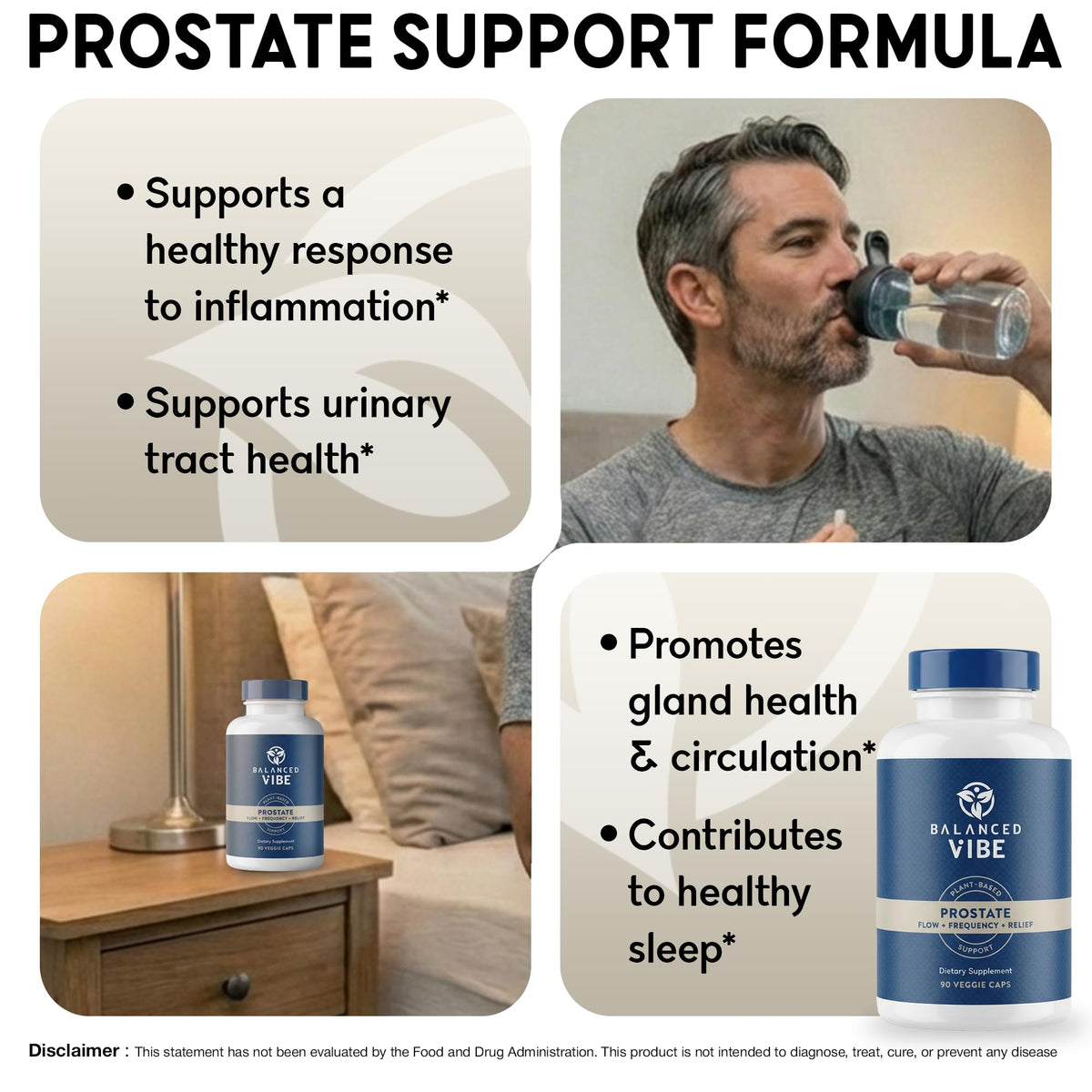Balanced Vibe 11-in-1 Prostate Supplement for Men - 90 Capsules - image 2