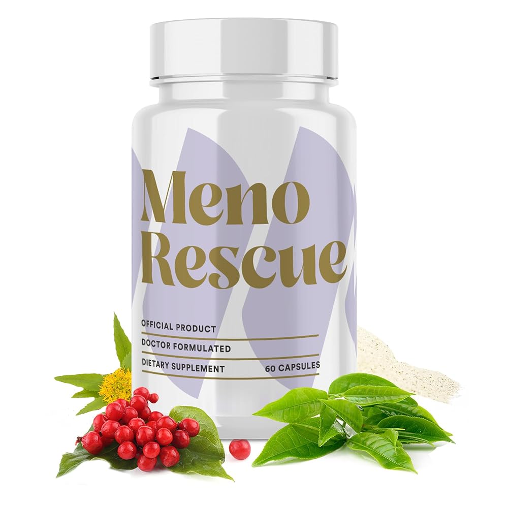 MenoRescue Menopause Support Supplement for Hot Flashes - 60 Capsules