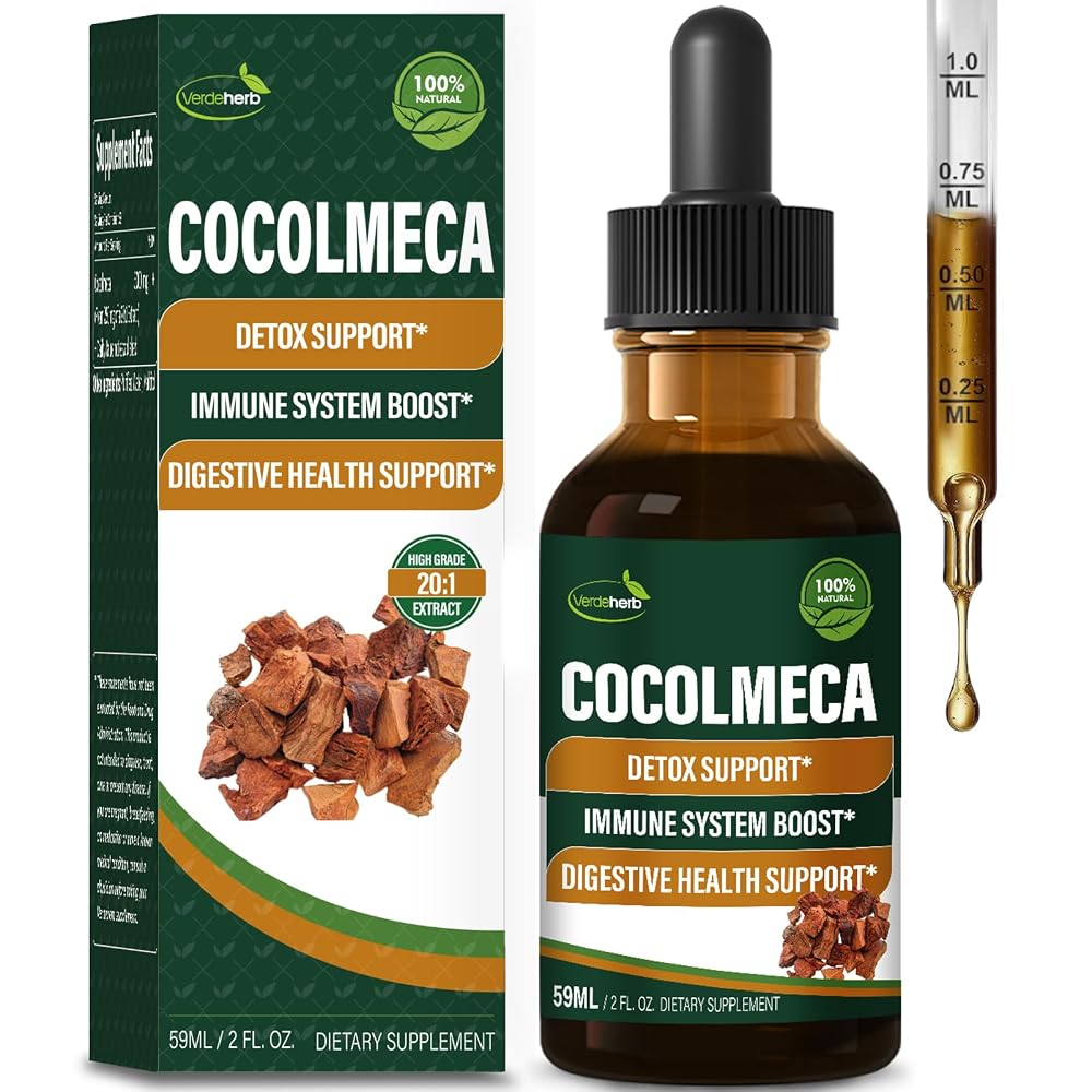 Verdeherb Cocolmeca Bark Liquid Drops Herbal Extract - 2 Fl Oz