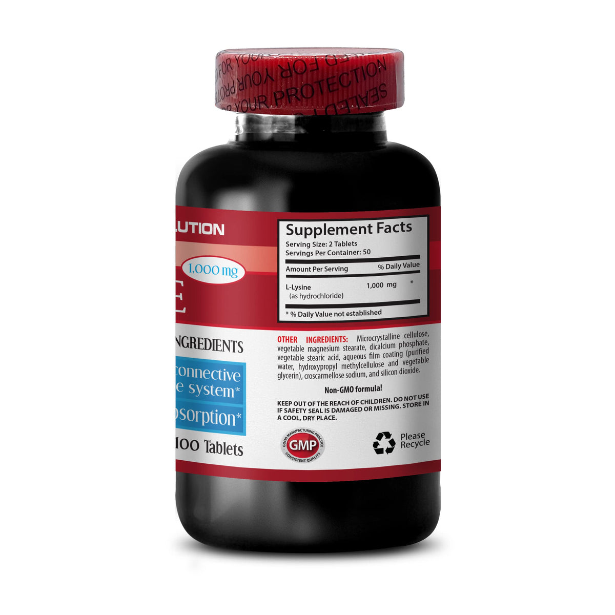 Health Solution Prime L-Lysine 1000 mg Tablets - 200 Count - image 4