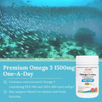 HI WELL Premium Omega 3 1500mg One A Day - 90 Softgels - image 3