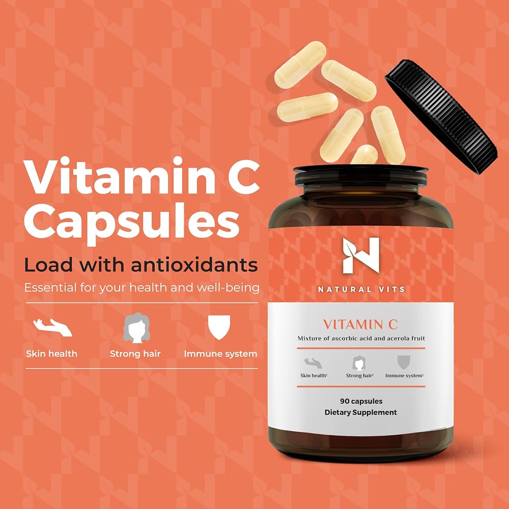 NATURAL VITS Vitamin C 600 mg Immune Support - 90 Capsules - image 2