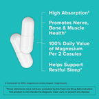 Qunol Magnesium 420mg Extra Strength - 180 Vegetarian Capsules - image 3