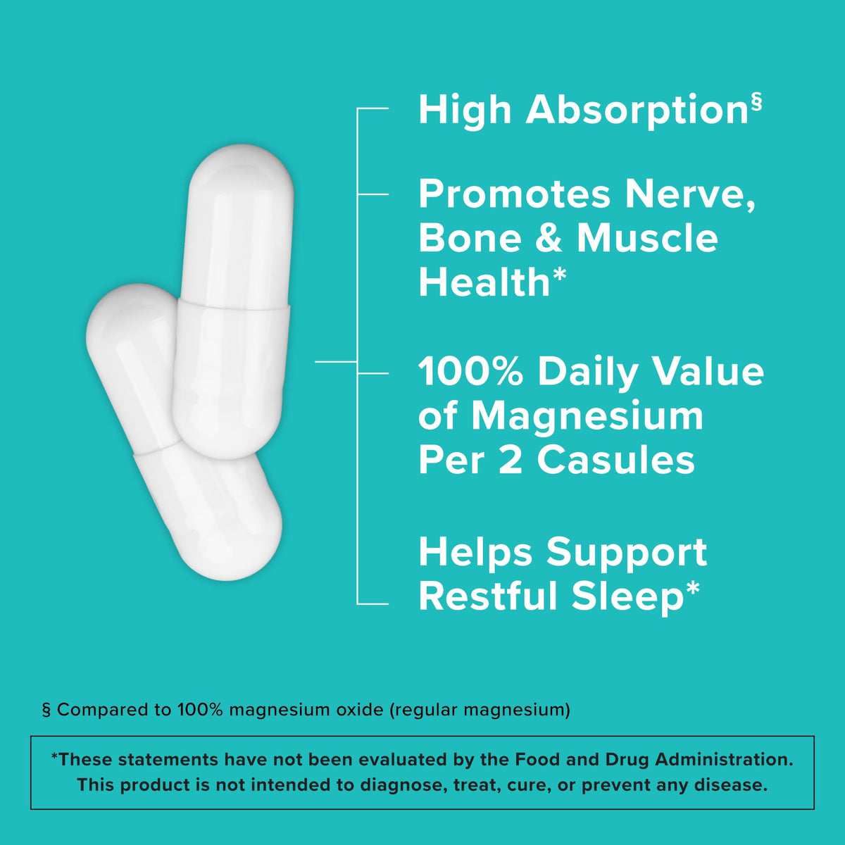 Qunol Magnesium 420mg Extra Strength - 120 Vegetarian Capsules - image 3