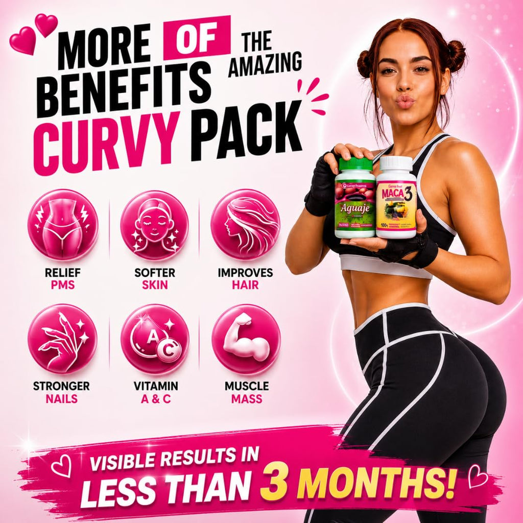 Curvy Fruit Aguaje + Maca 3 Glute & Hip Support Pills - 200 Capsules - image 6
