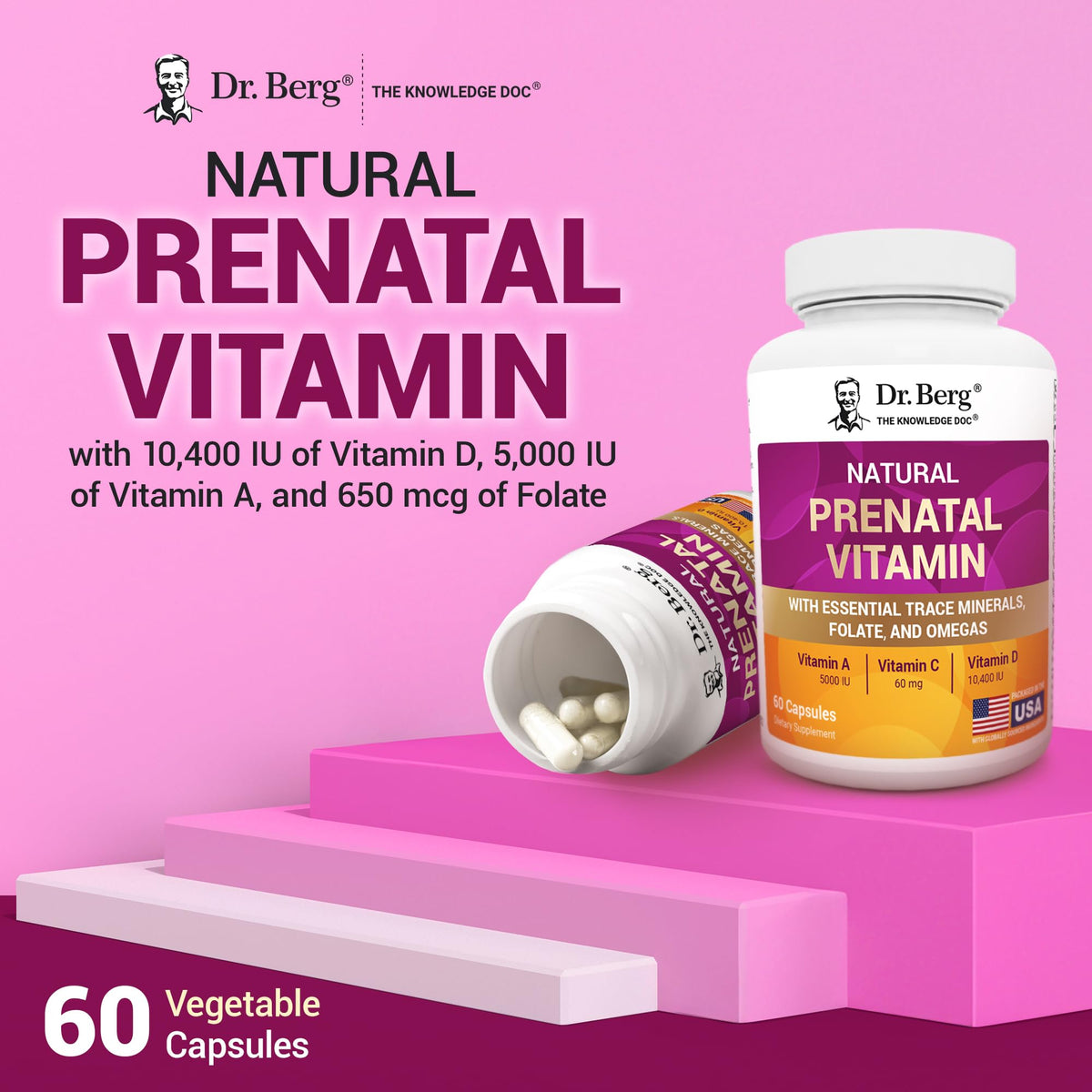 Dr. Berg Natural Prenatal Vitamins for Women - 60 Capsules - image 5