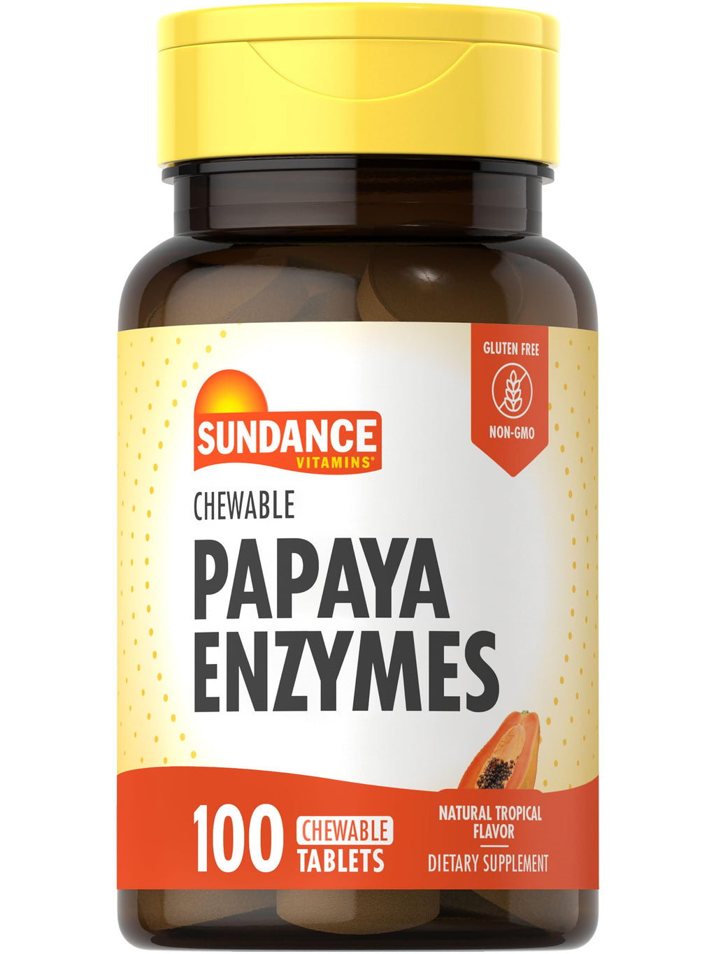 Sundance Papaya Enzymes Chewable Tablets - 100 Tablets