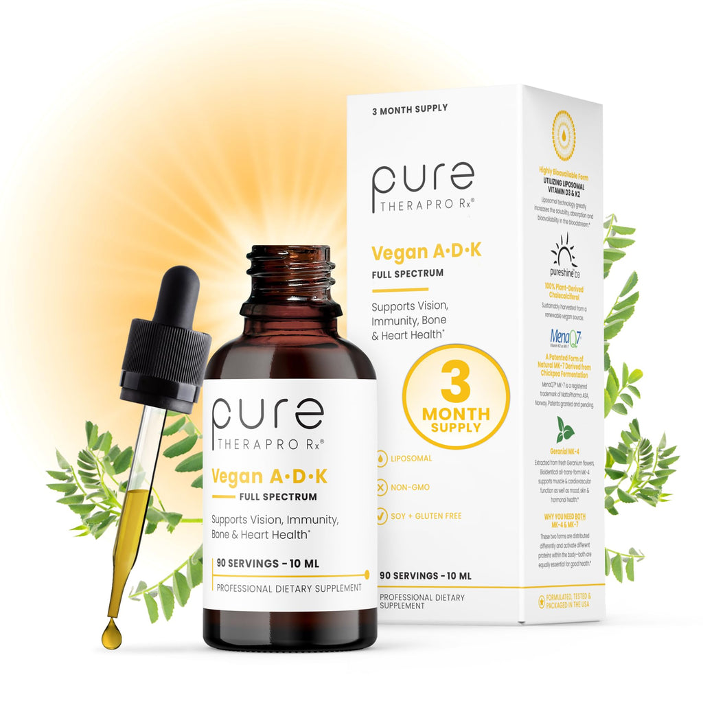 Pure Therapro Rx Vegan A-D-K “Full Spectrum" Drops for Best Absorption