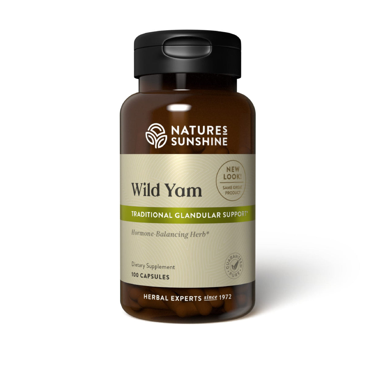 Nature's Sunshine Wild Yam Capsules Glandular Support - 100 Capsules