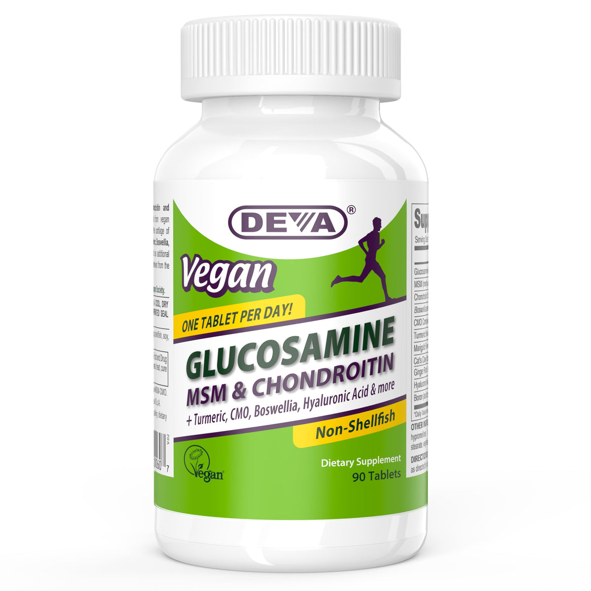 DEVA Vegan Glucosamine MSM & Chondroitin with Turmeric - 90 Tablets