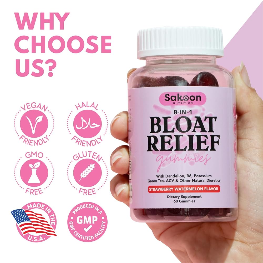 Sakoon Nutrition Bloating Relief Gummies for Women - 60 Gummies - image 7