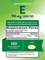 Nature's Truth Vitamin E 200 IU - 100 Softgels - image 2
