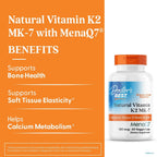 Doctor's BEST Vitamin K2 MK7 Supplement - 60 Vegetarian Capsules - image 2