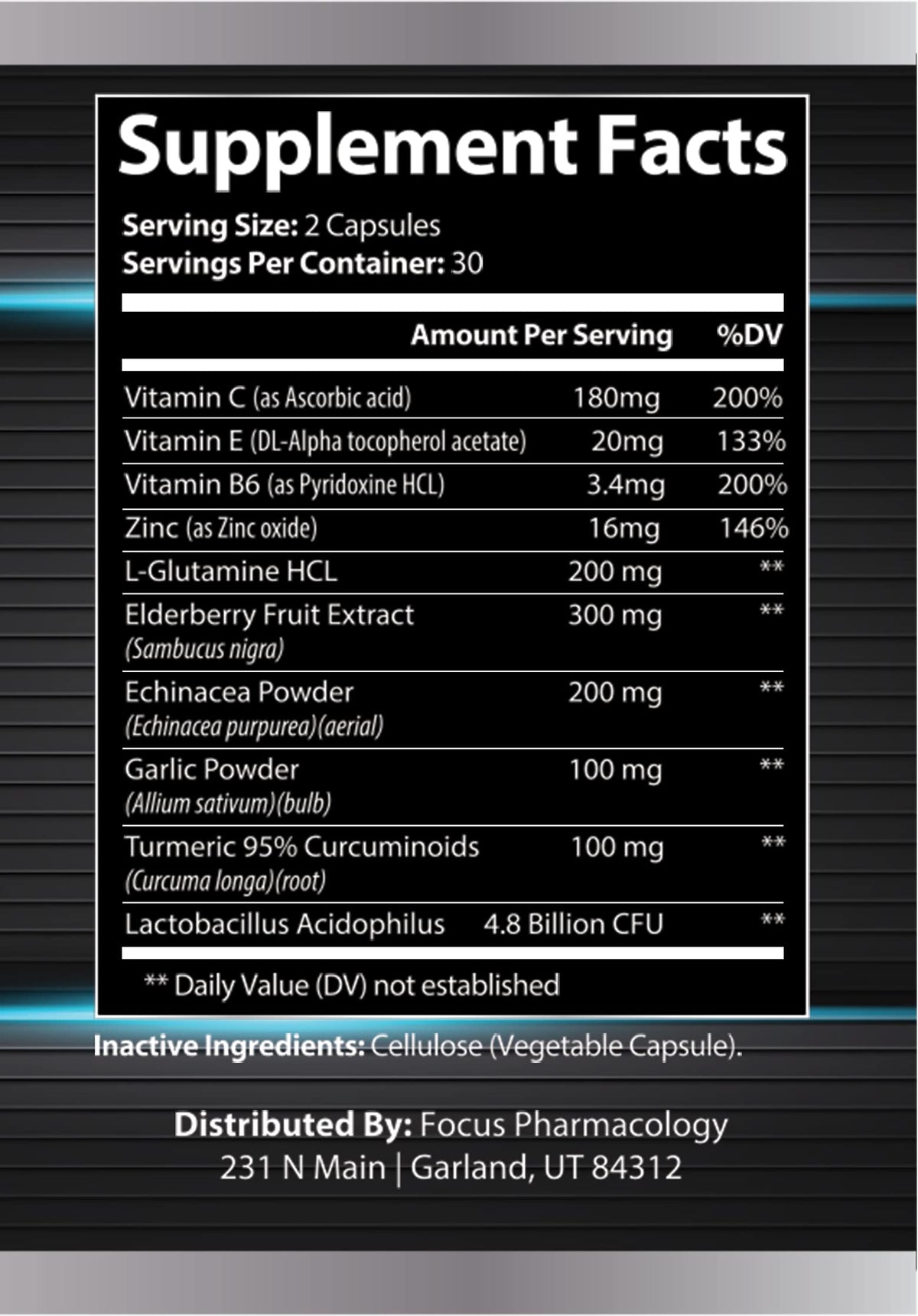 Focus Pharmacology Immune Boost Blend of The top 10 Immune Support