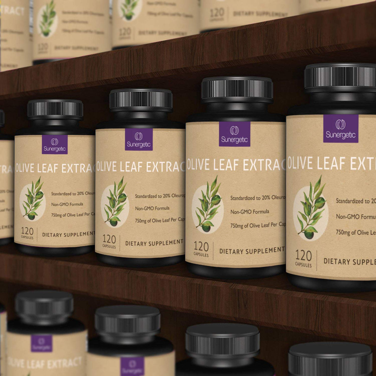 Sunergetic Olive Leaf Extract 750mg Immune Support - 120 Capsules - image 4