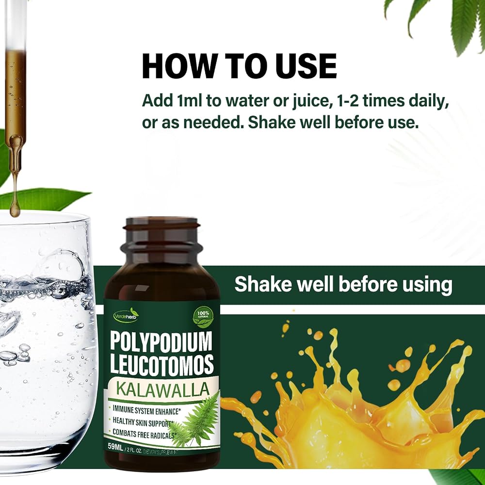 Verdeherb Polypodium leucotomos Immune Support Drops - 2 Fl Oz - image 4