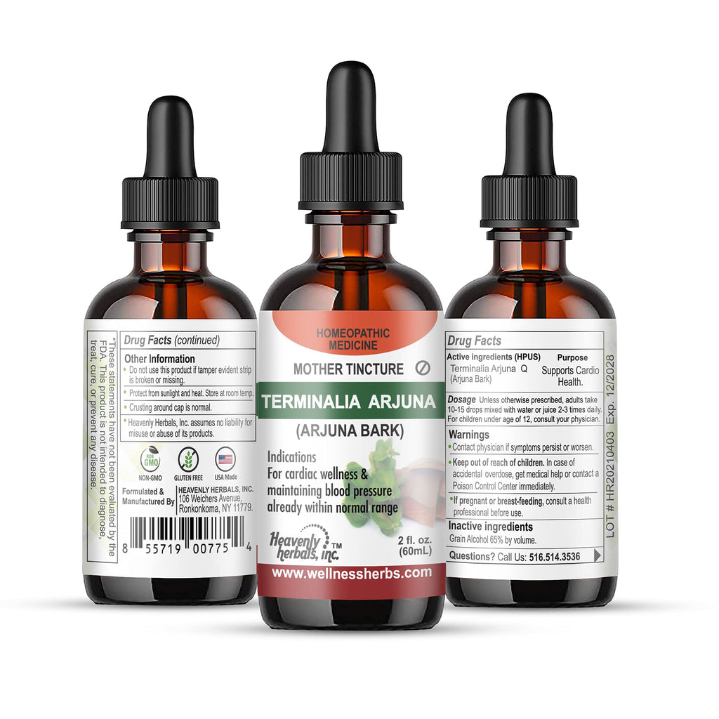 Heavenly Herbals Terminalia Arjuna Q Homeopathic Mother Tincture - 2 Fl Oz - image 2