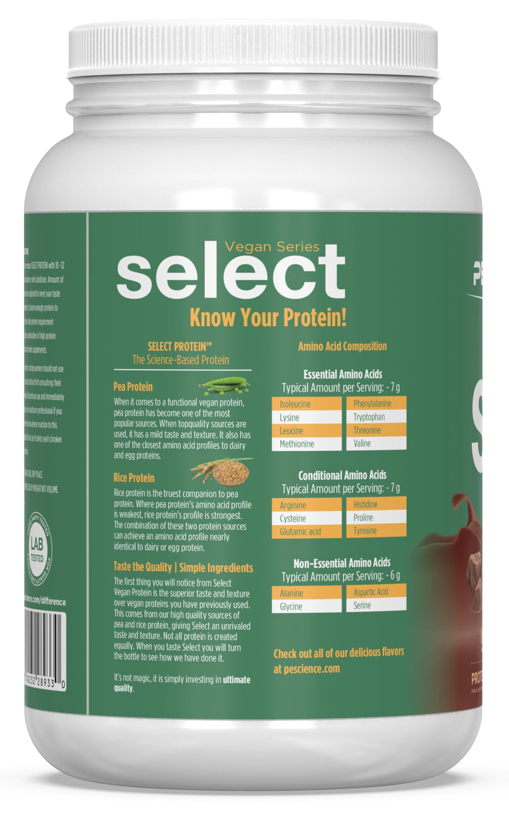 PEScience Select Vegan Protein Powder