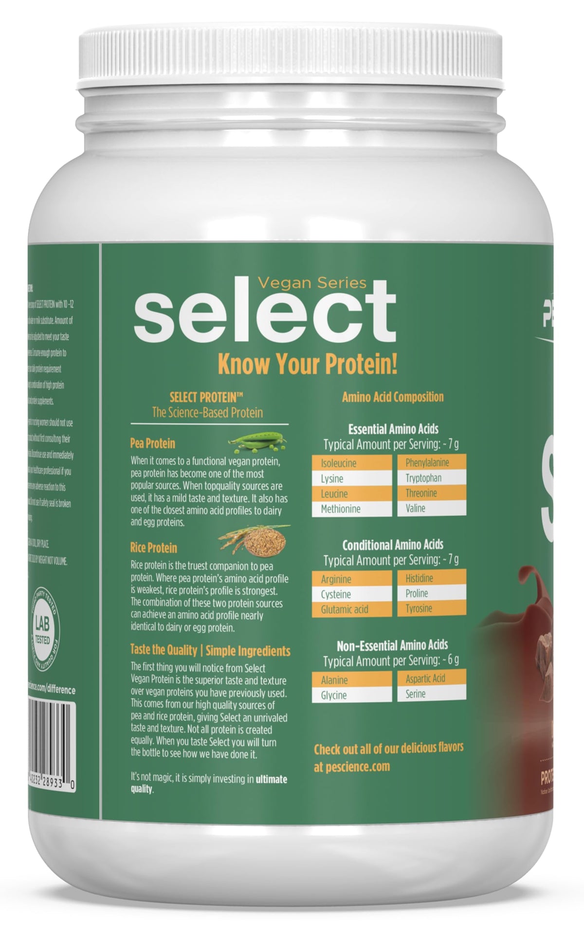 PEScience Select Vegan Protein Powder