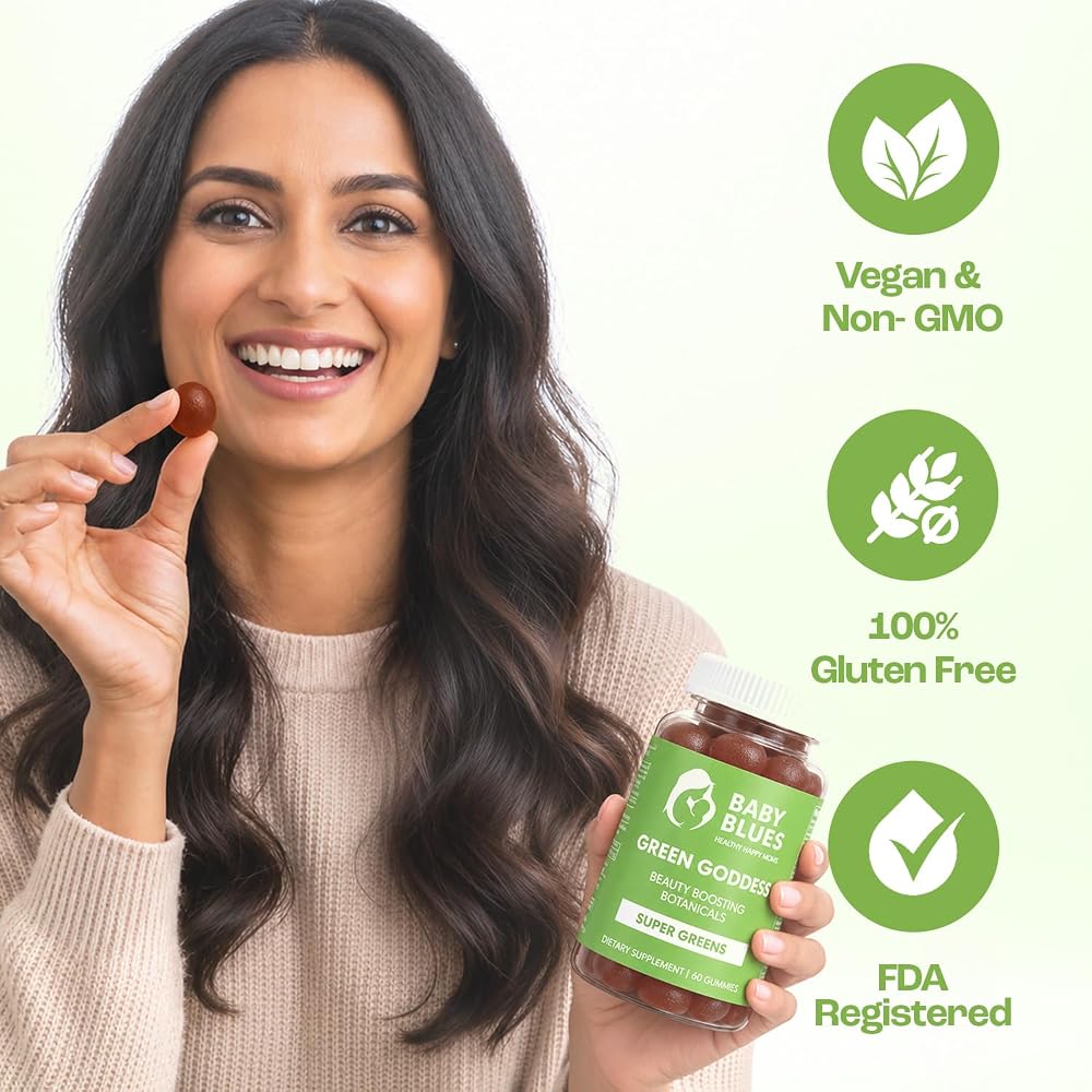 Baby Blues Green Goddess Greens Gummies for Moms - 60 Count - image 5