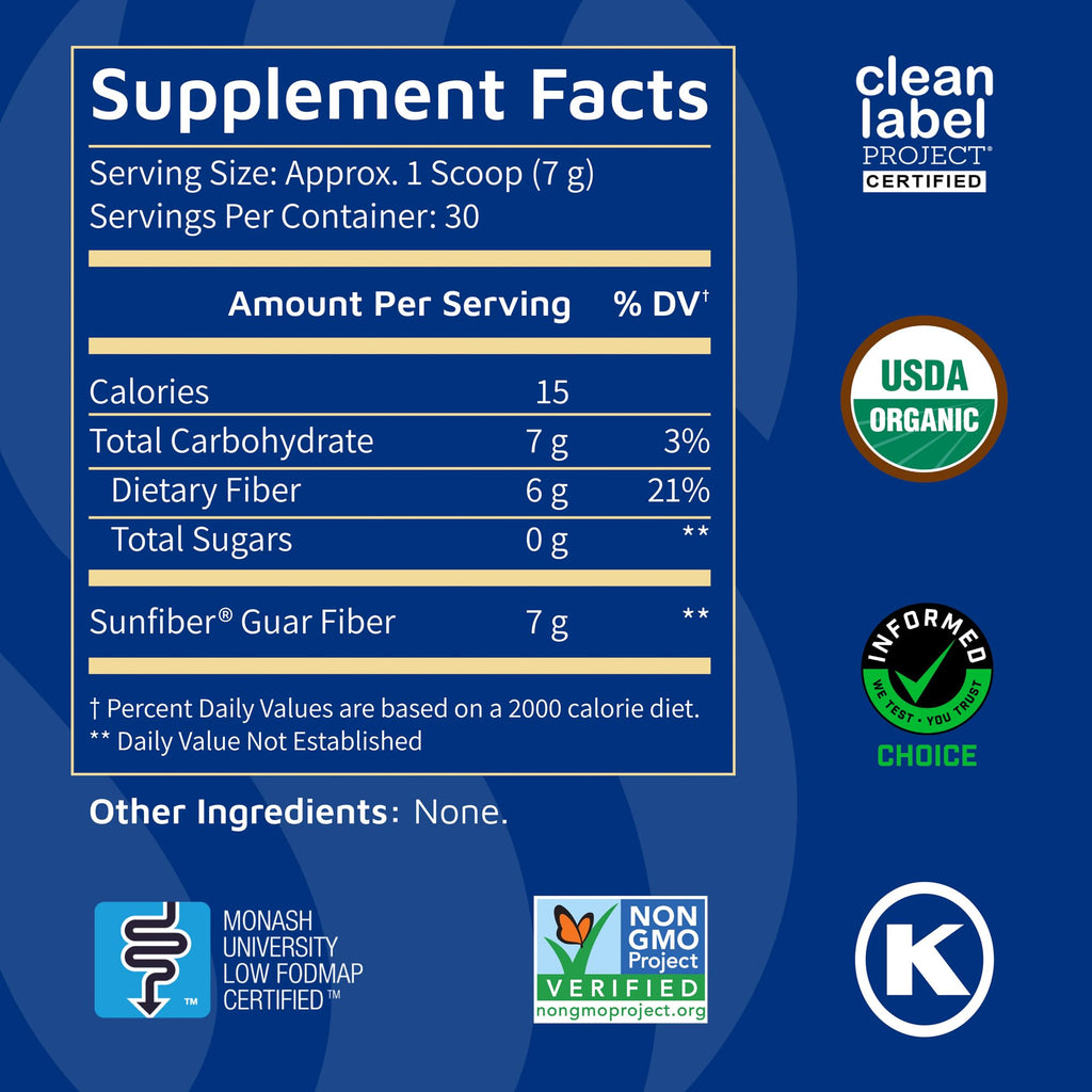 Tomorrow's Nutrition Sunfiber Prebiotic Fiber Powder - 30 Servings - image 2