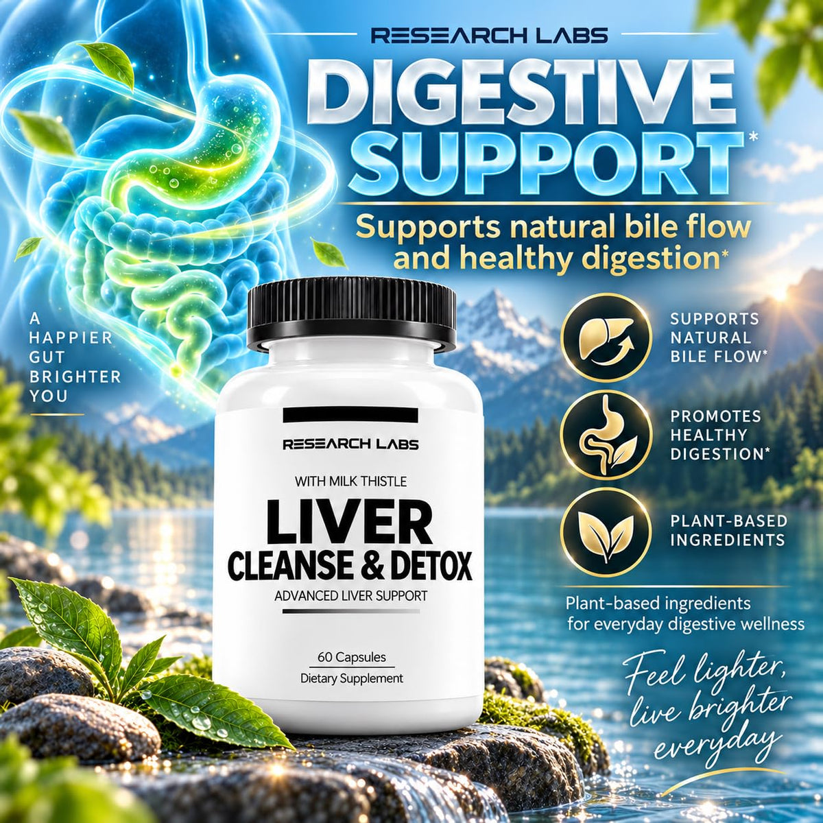 Research Labs Doctor Recommended Premium Liver Cleanse Detox & Repair