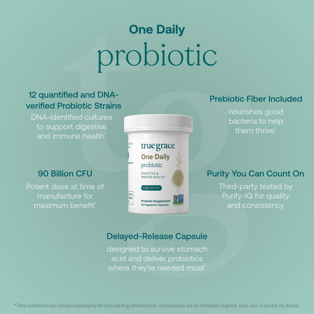 True Grace One Daily Probiotic 90 Billion CFU - 30 Capsules - image 3