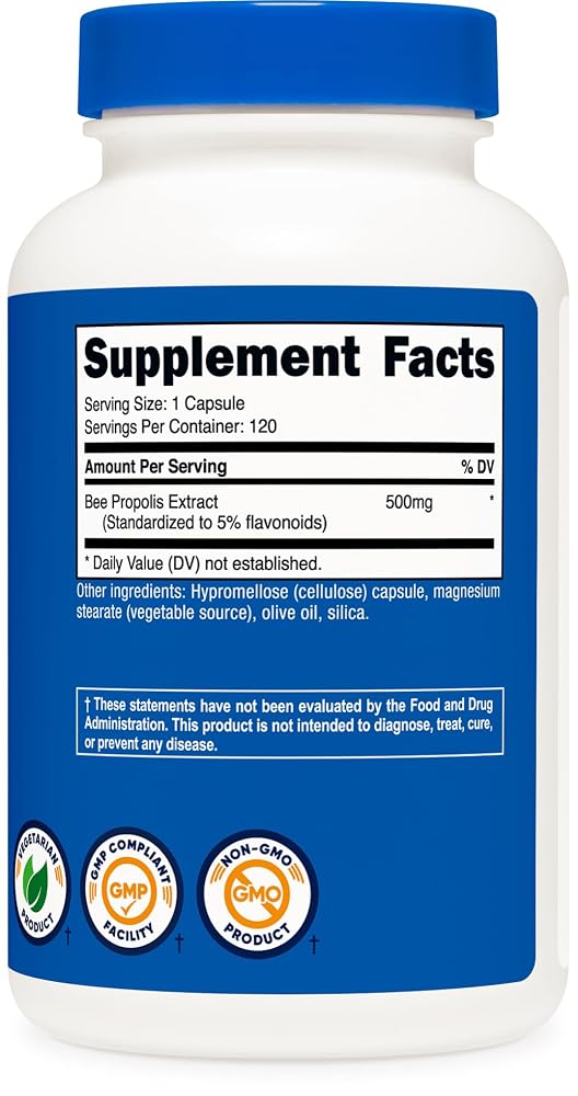Nutricost Bee Propolis Supplement 500mg - 120 Capsules - image 5